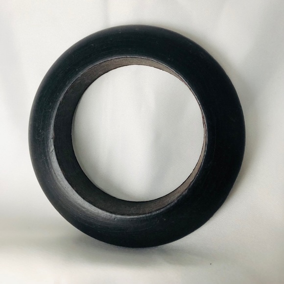 Wood Hoop Earrings and Bangle Set - Picture 5 of 6